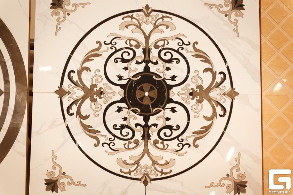 Infinity Ceramic Tiles Valentino Chiaro Roseton Chiaro 120х120