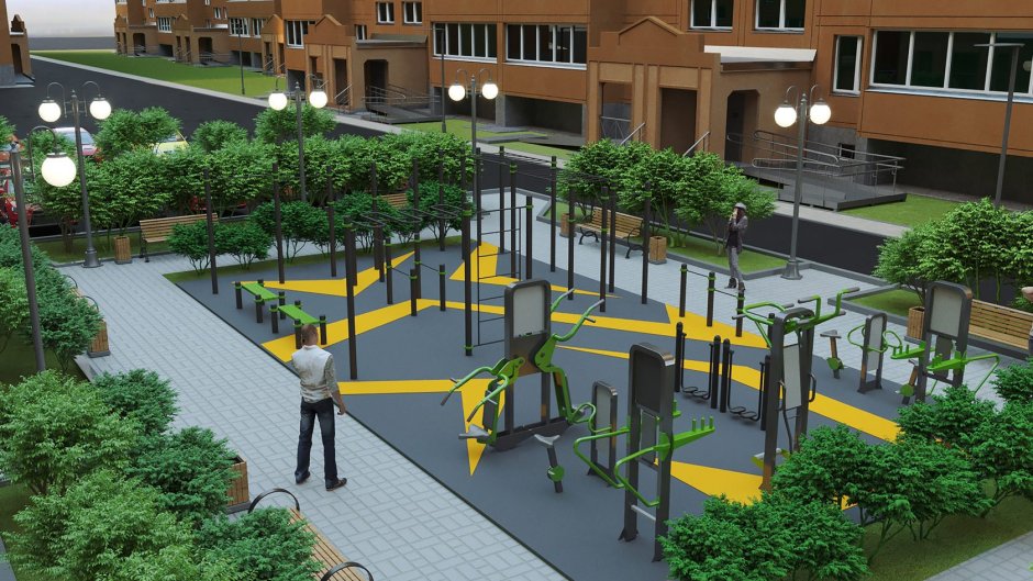 Благоустройство двора