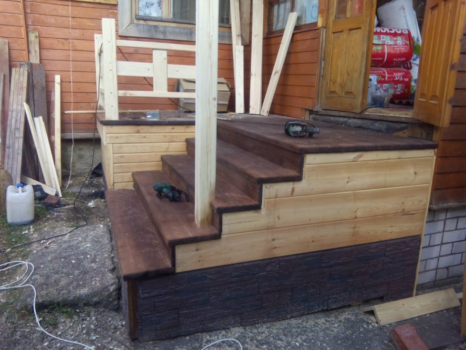 Крыльцо деревянное пропитка