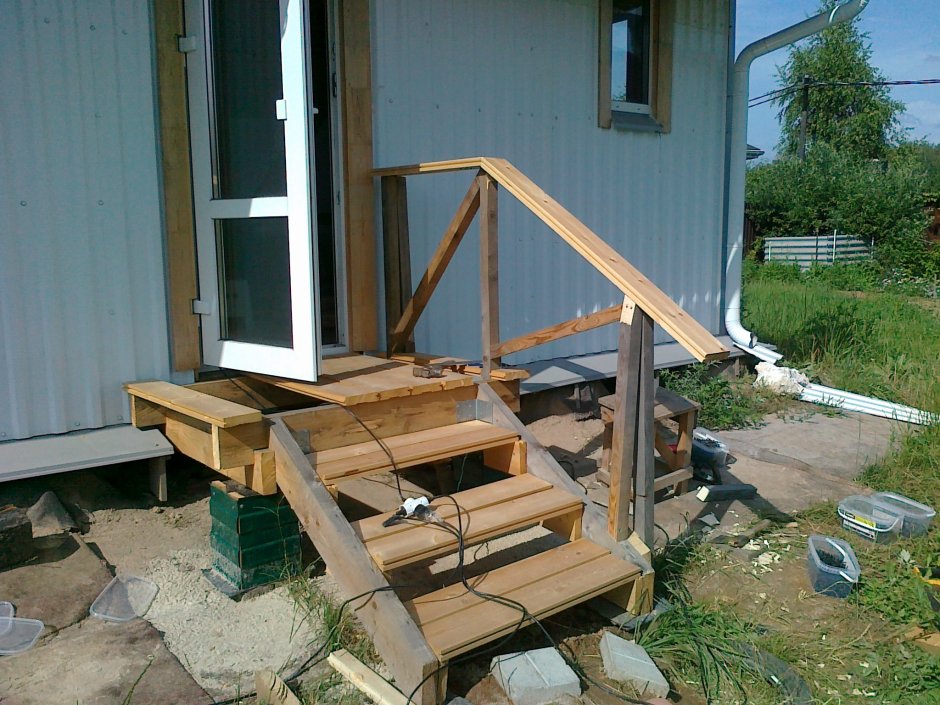 Крыльцо из бруса 100х150