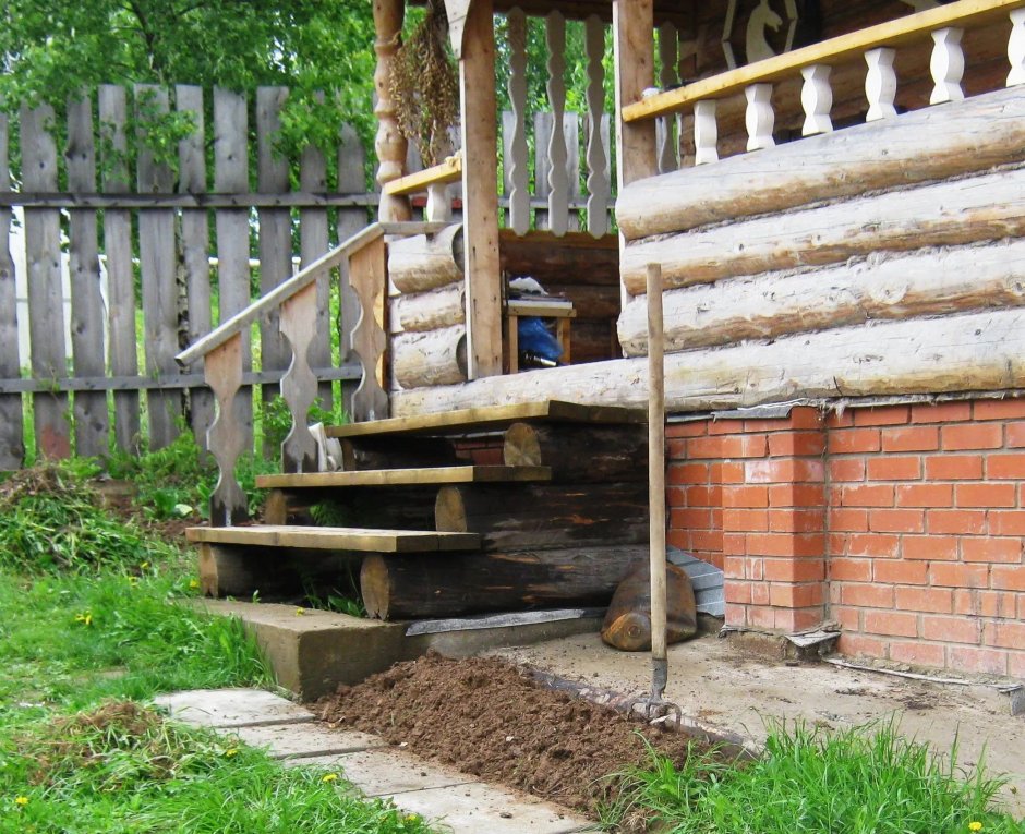 Крыльцо из бруса 150х150