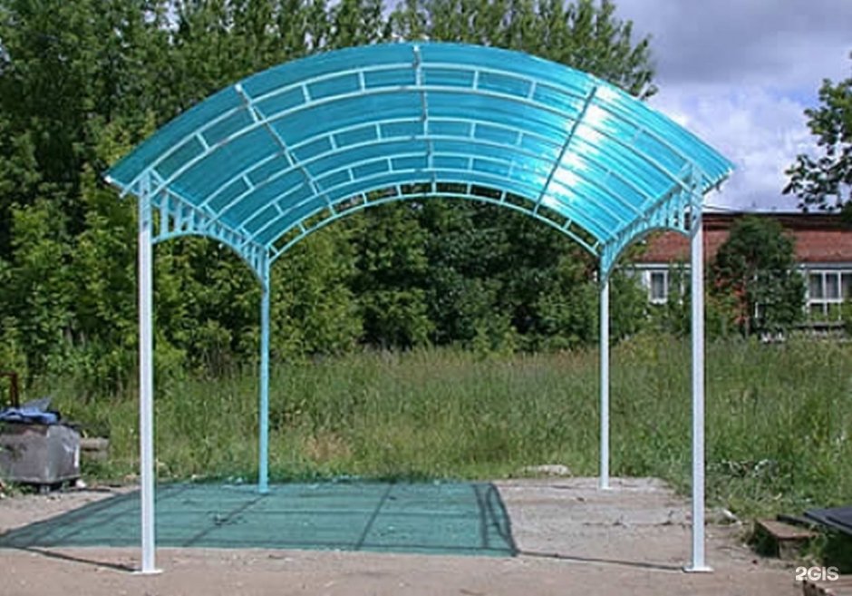 Навес из пластиковых труб