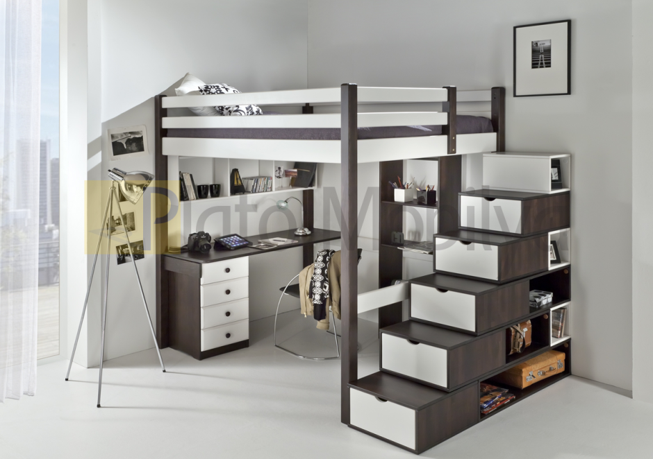 Мезонин кровать двухъярусная лофт