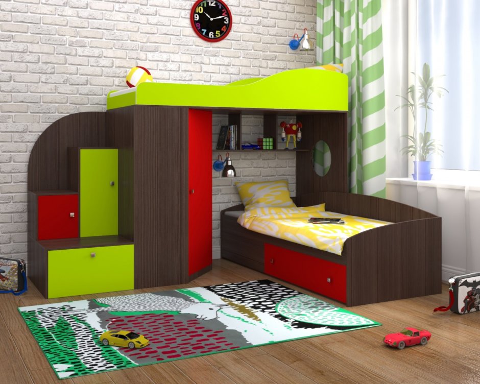 Кровать-чердак ЯРОФФ кадет 2