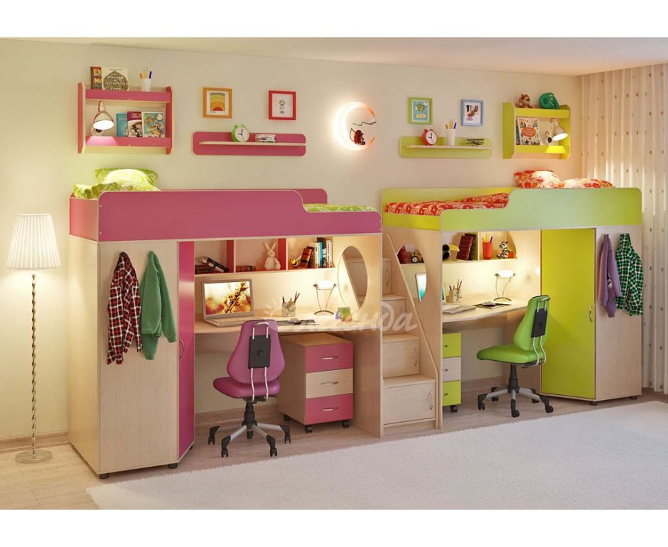 Кровать чердак Легенда для двоих детей