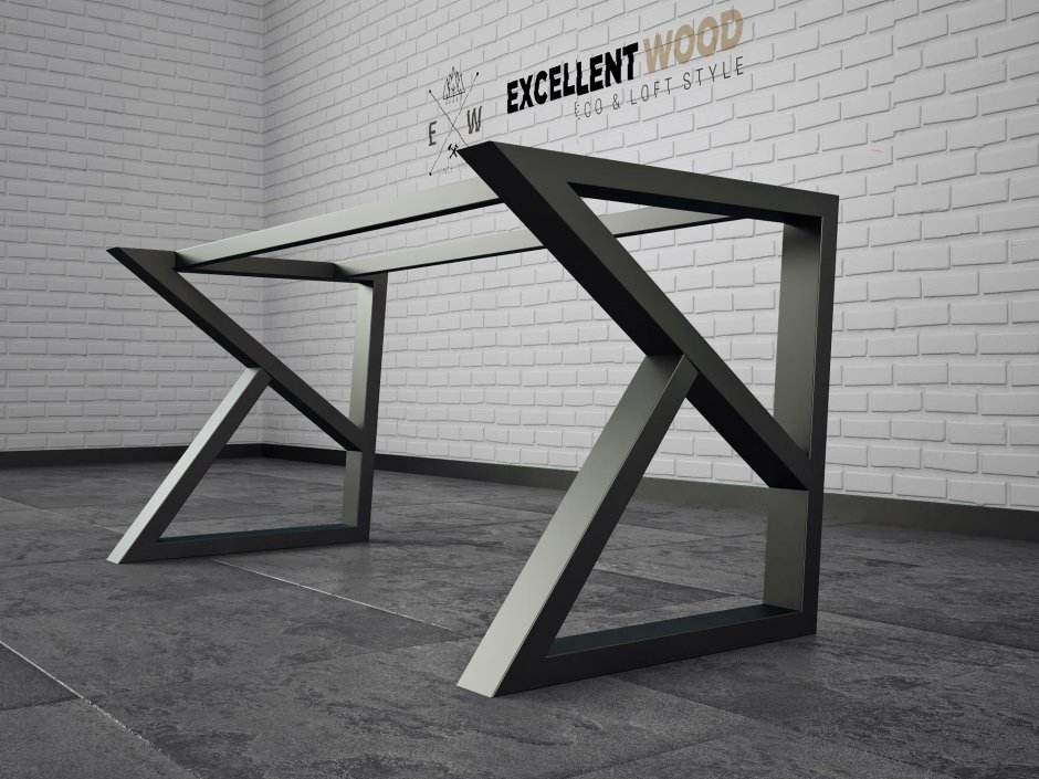 Консоль из профильной трубы в стиле лофт