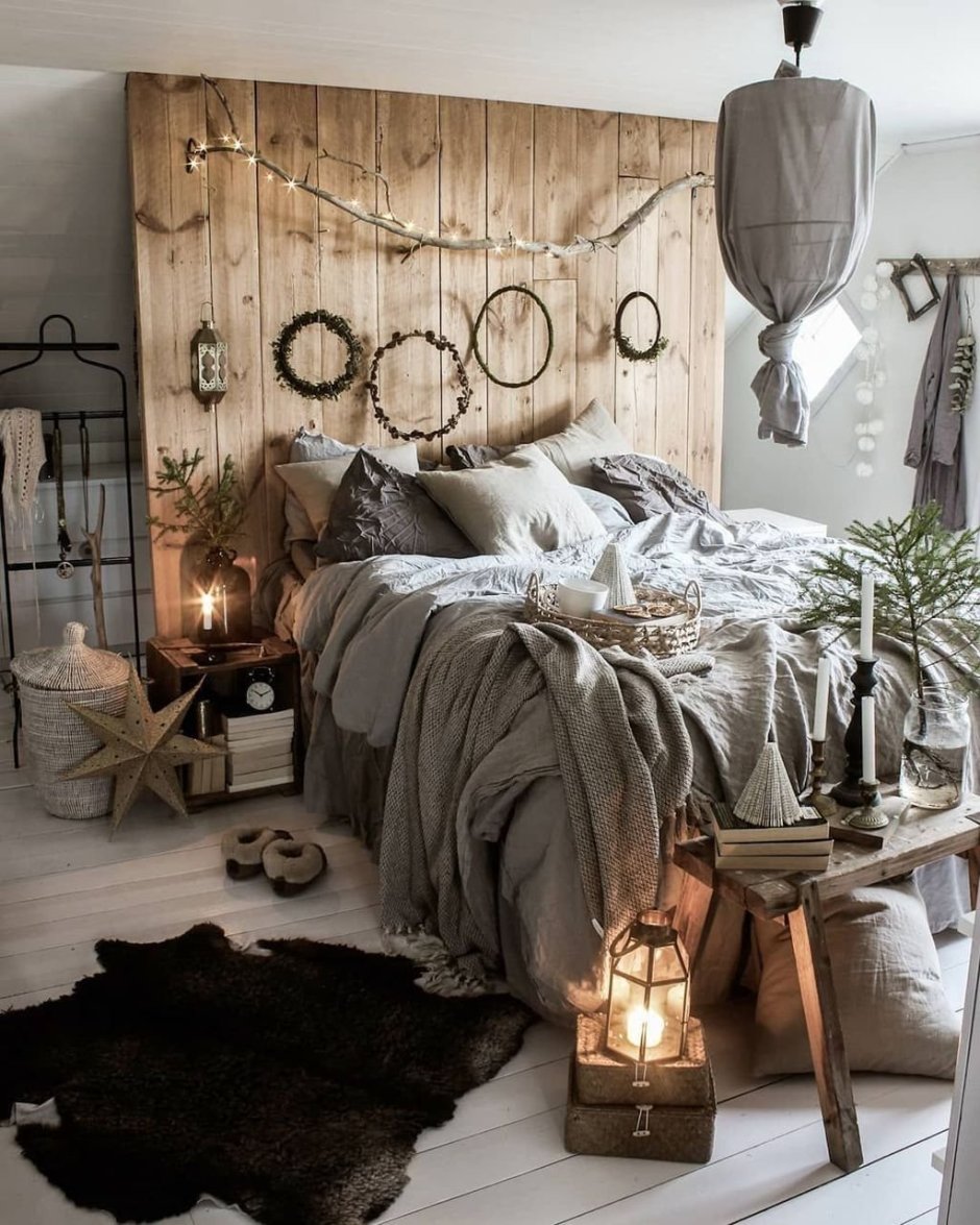 Спальня в стиле Скандинавский бохо