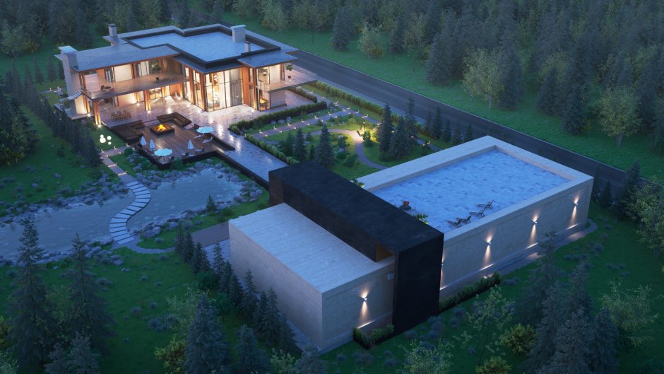 Модульный гостевой дом-сауна ок40