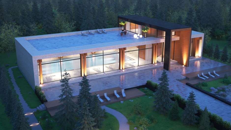 Беседка в стиле Хай тек