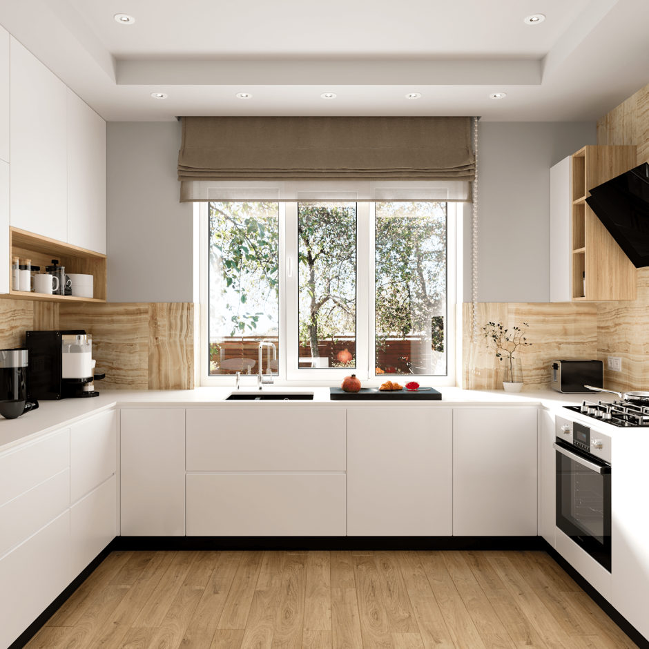 Проект кухни без верхних шкафов