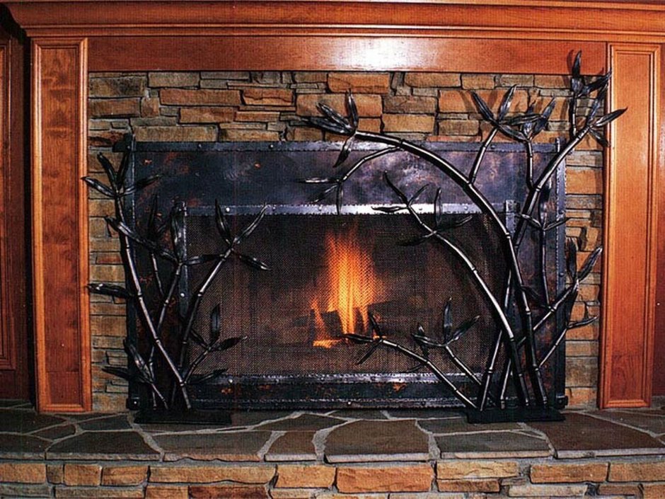 Камины с ковкой
