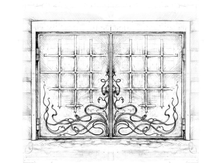 Дверца каминная решетка