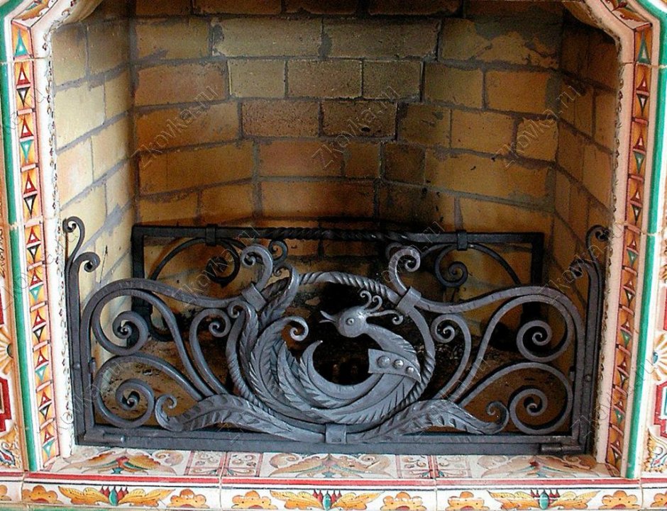 Решетка для камина кованная