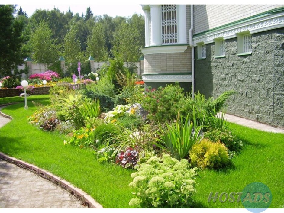 Газон на даче