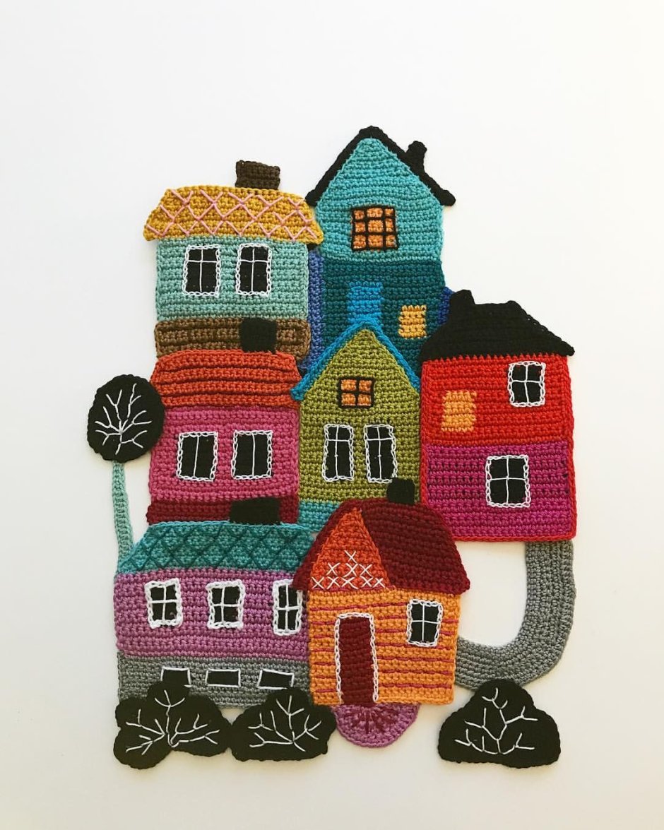 Аппликация из ниток