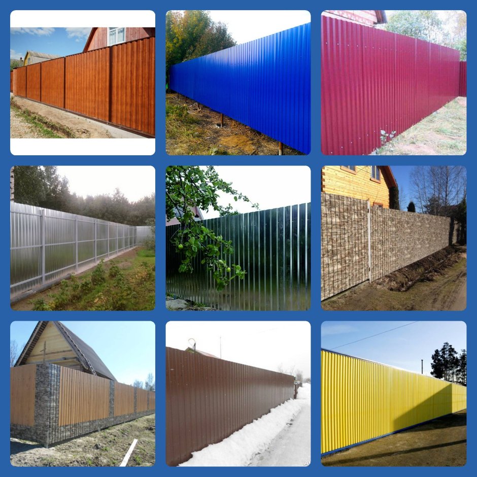 Расцветки профнастила для стен