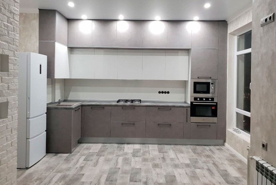 Серая кухня Минимализм