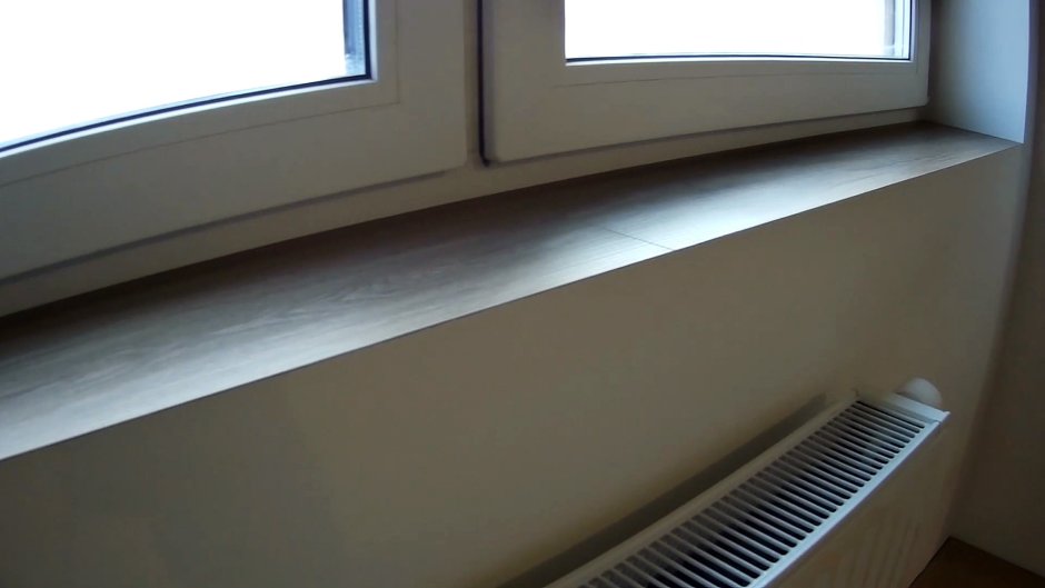 Подоконник из ламината своими