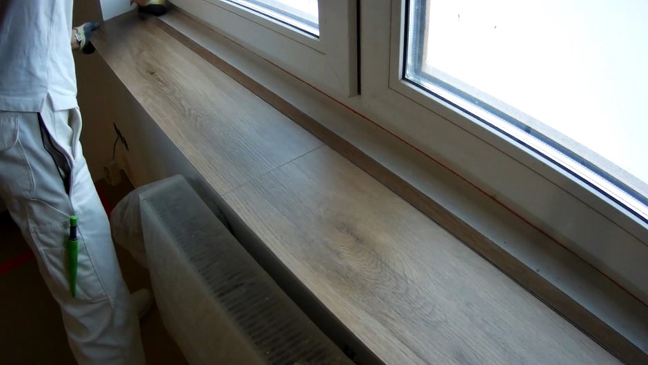 Ламинат на подоконник