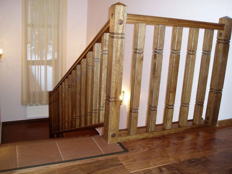 Ограждение лестницы из фанеры