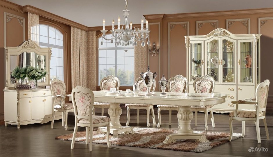 Столовая мебель классика беж Роял Китай