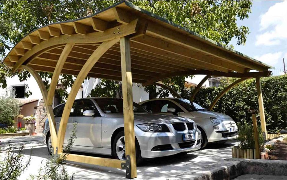 Навес для автомобиля в стиле