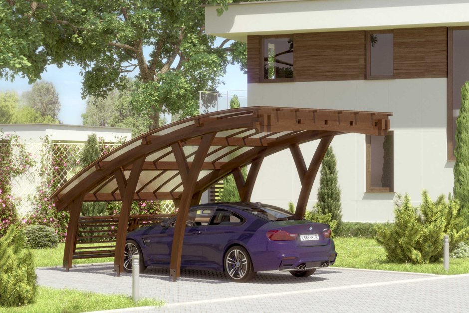 Навес для машины дизайнерский