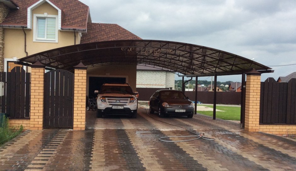 Красивые навесы для автомобилей