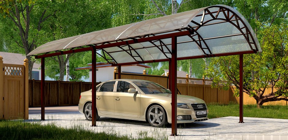 Красивый навес для машины