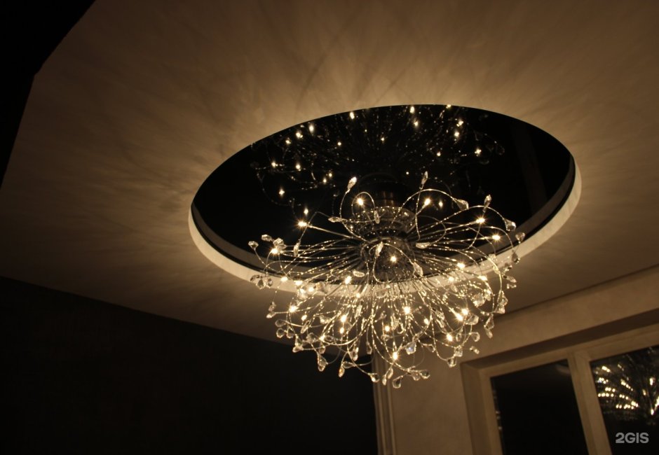 Люстра черная под потолок