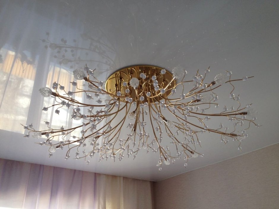 Утопленные люстры в натяжной потолок