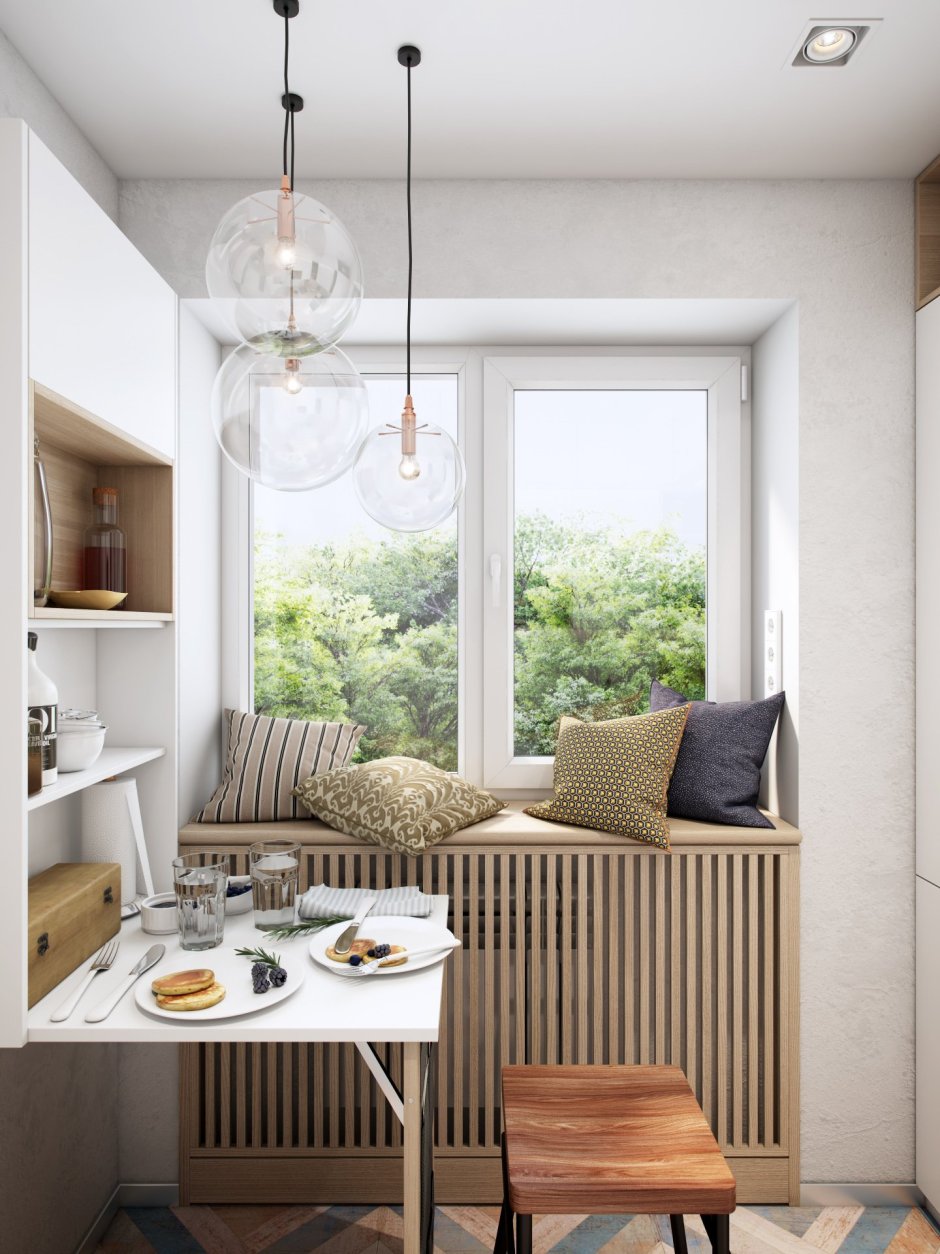 Освещение на маленькой кухне