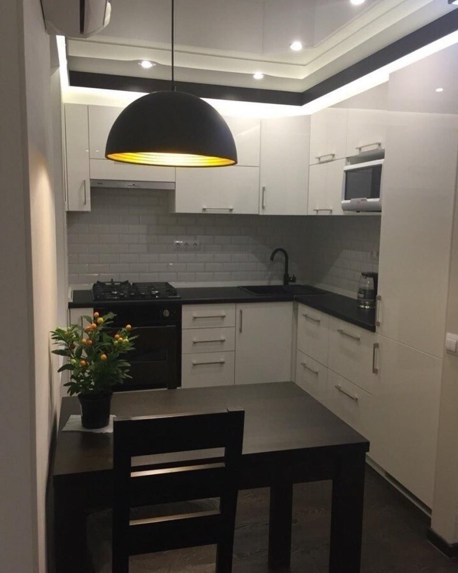 Освещение на маленькой кухне