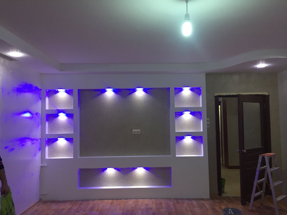 Ниша под телевизор с подсветкой