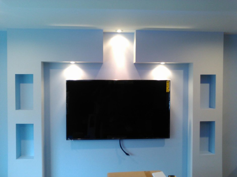 Короб из гипсокартона для телевизора