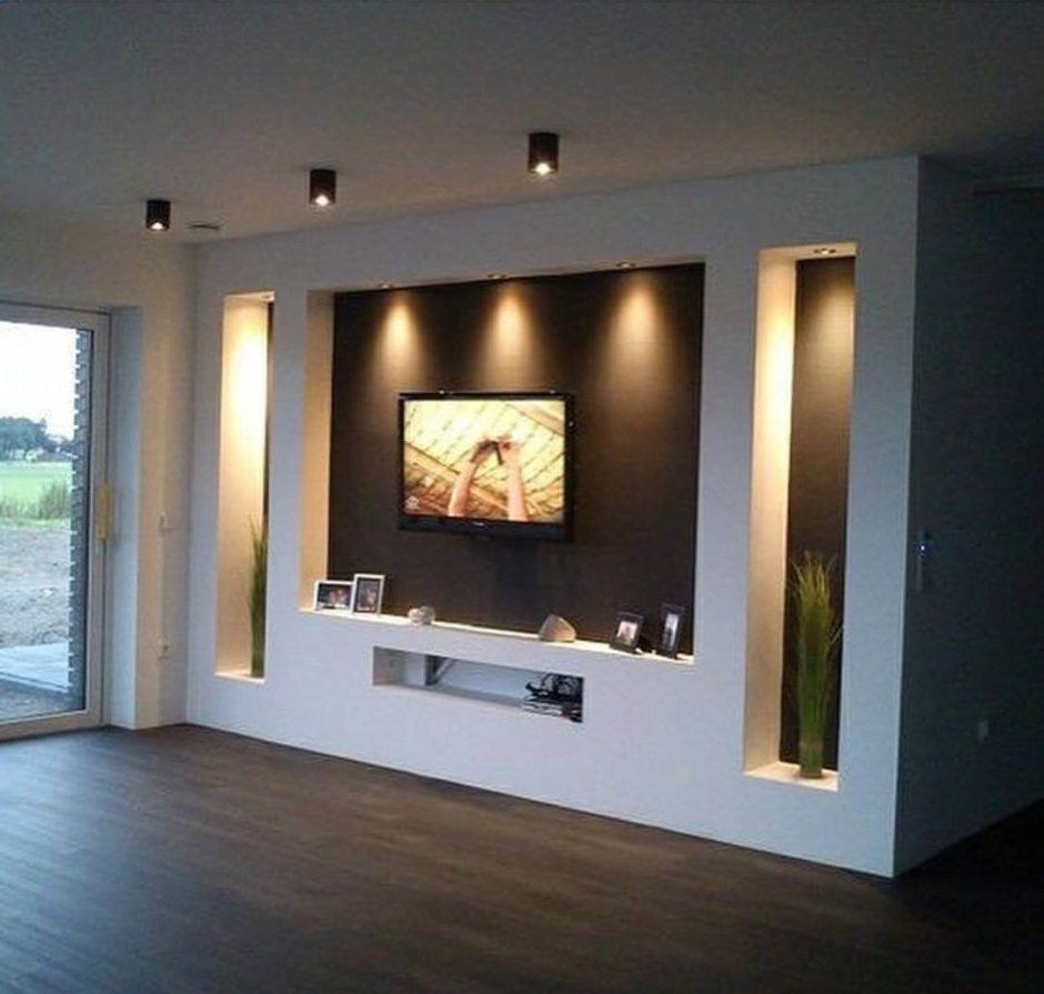 Ниша под телевизор с подсветкой