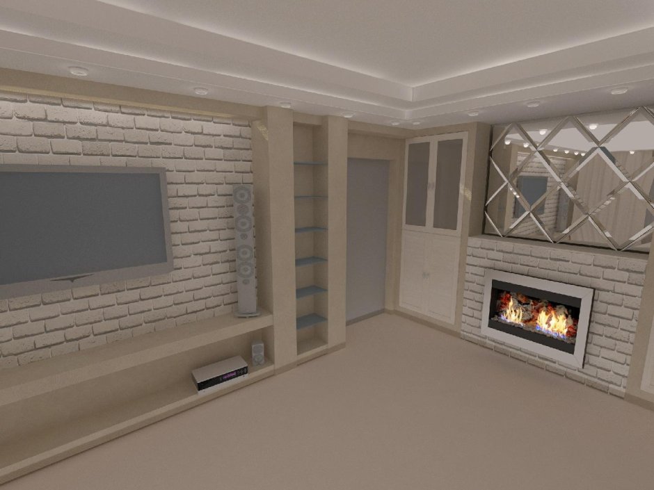 Гипсокартонные конструкции под телевизор