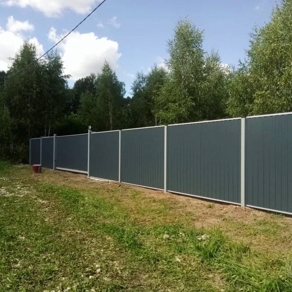 Профнастил забора графит RAL 7024