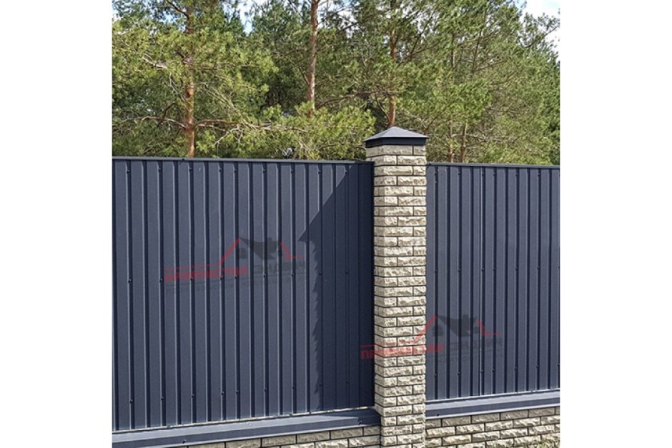 Графитовый серый RAL 7024 забор