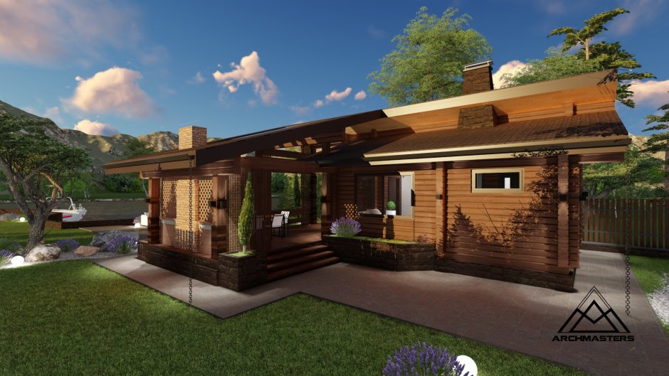 Баня с террасой и мангальной зоной проекты