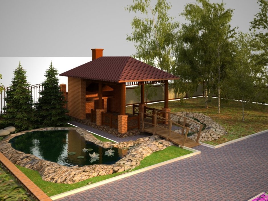 Печь на террасе