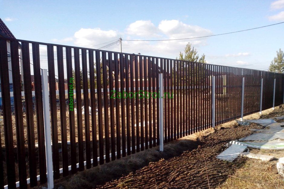 Забор из штакетника Трансметалл