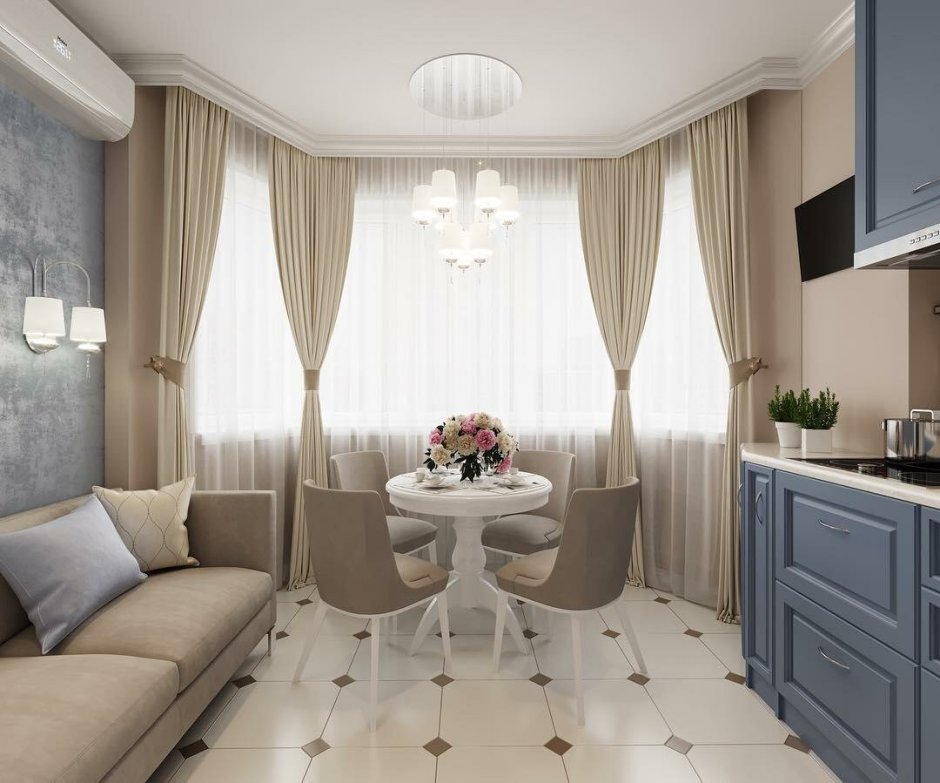 Кухня с выходом на террасу