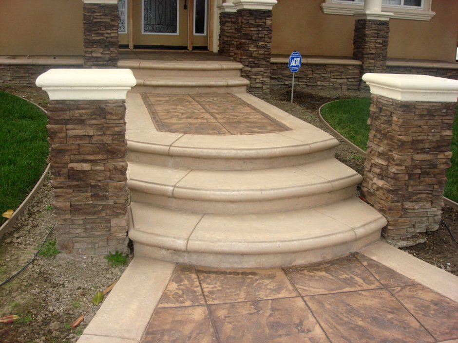 Ступени из печатного бетона