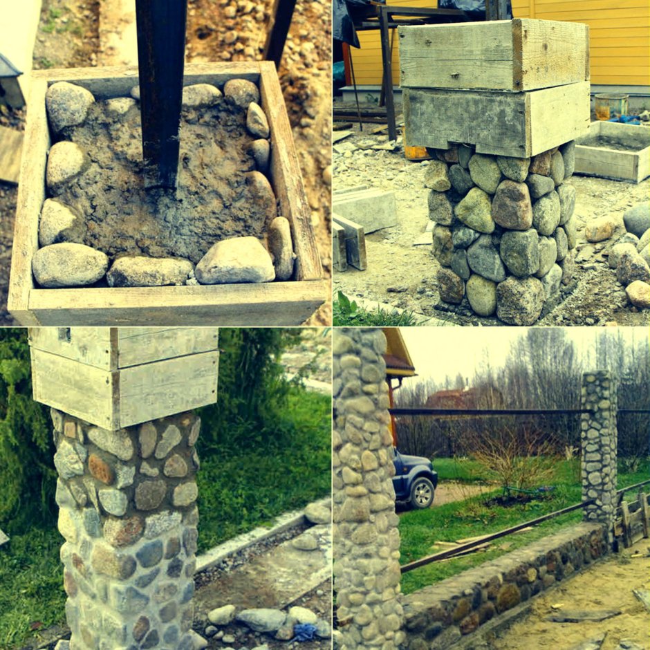 Забор из бутового камня