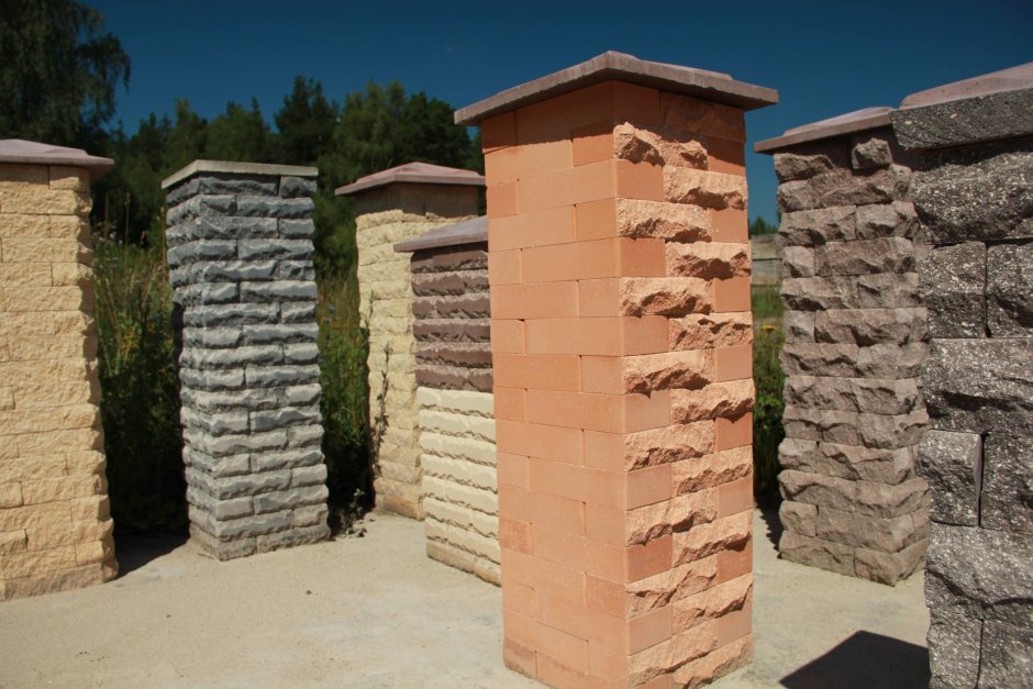 Колонны из гиперпрессованного кирпича