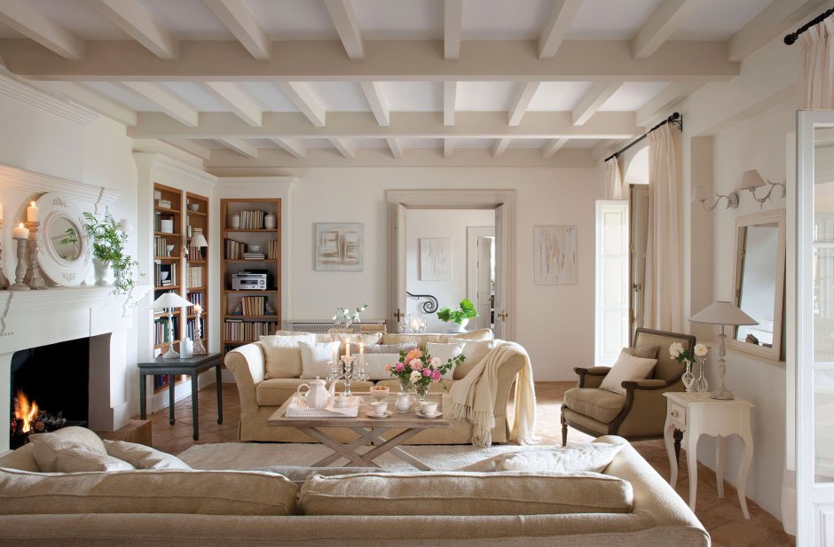 Фальшбалки в интерьере Прованс