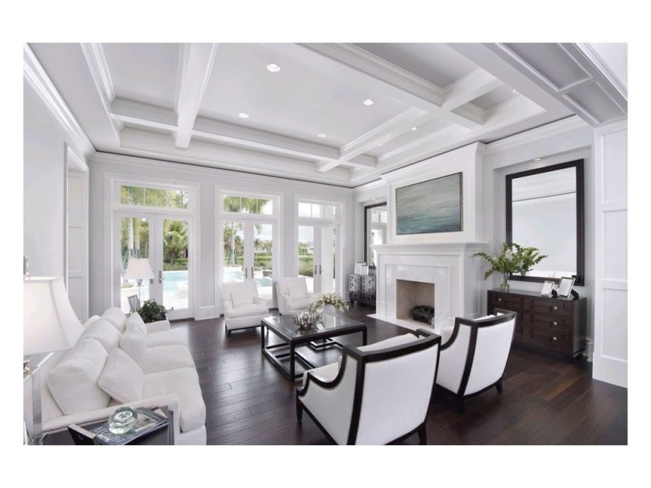 Кессонный потолок белый