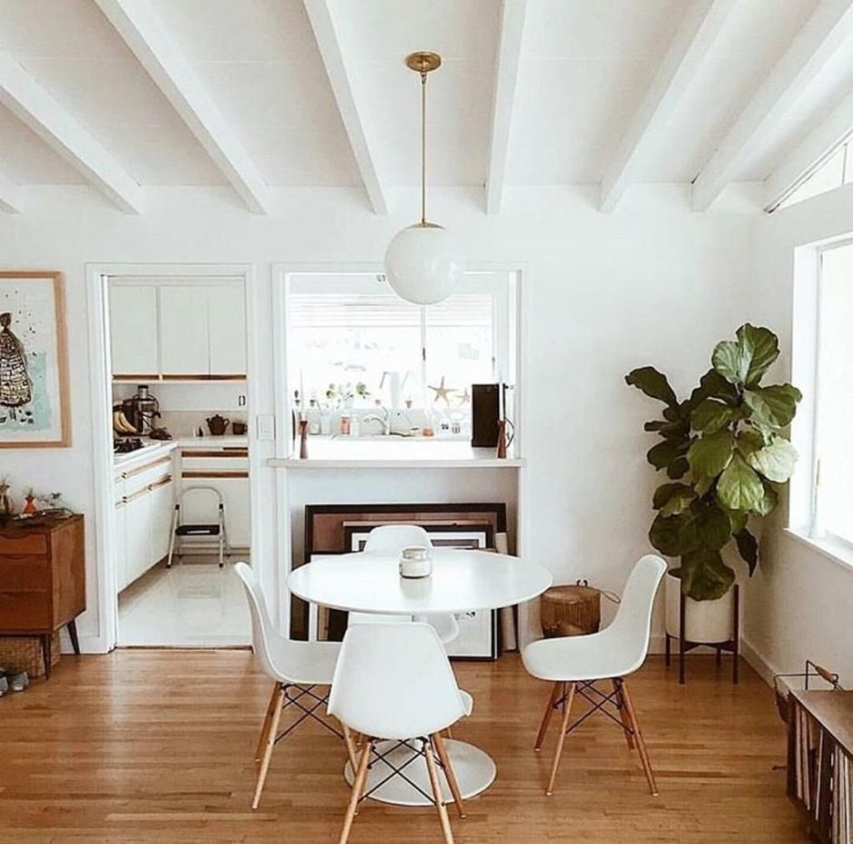 Кухня Скандинавский стиль потолок