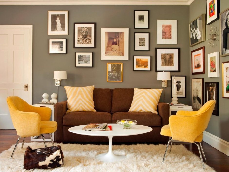 Желто коричневый интерьер